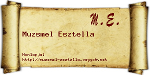 Muzsmel Esztella névjegykártya